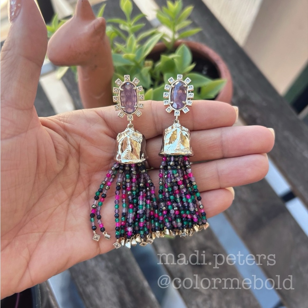 Kendra Scott Beaded Statement Earrings - image 1